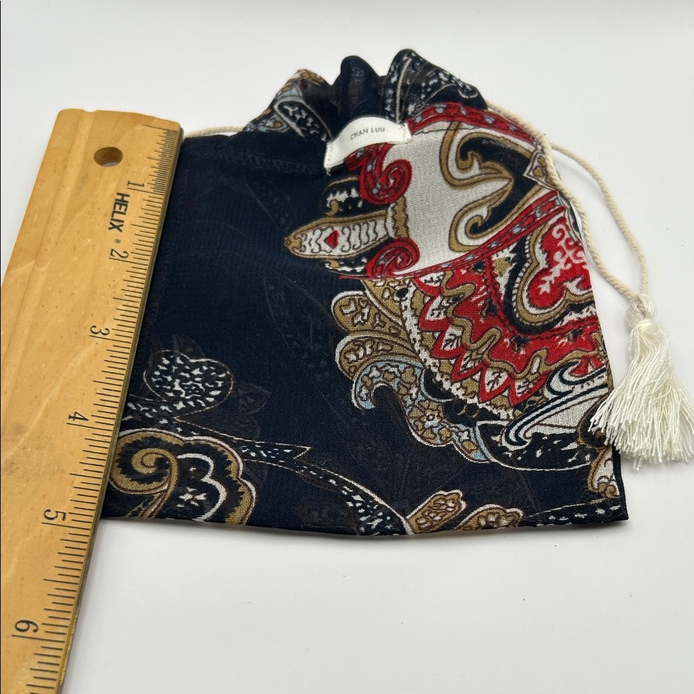 Chan Luu Black and Red Paisley Drawstring Bag - Picture 2 of 2